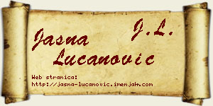 Jasna Lučanović vizit kartica